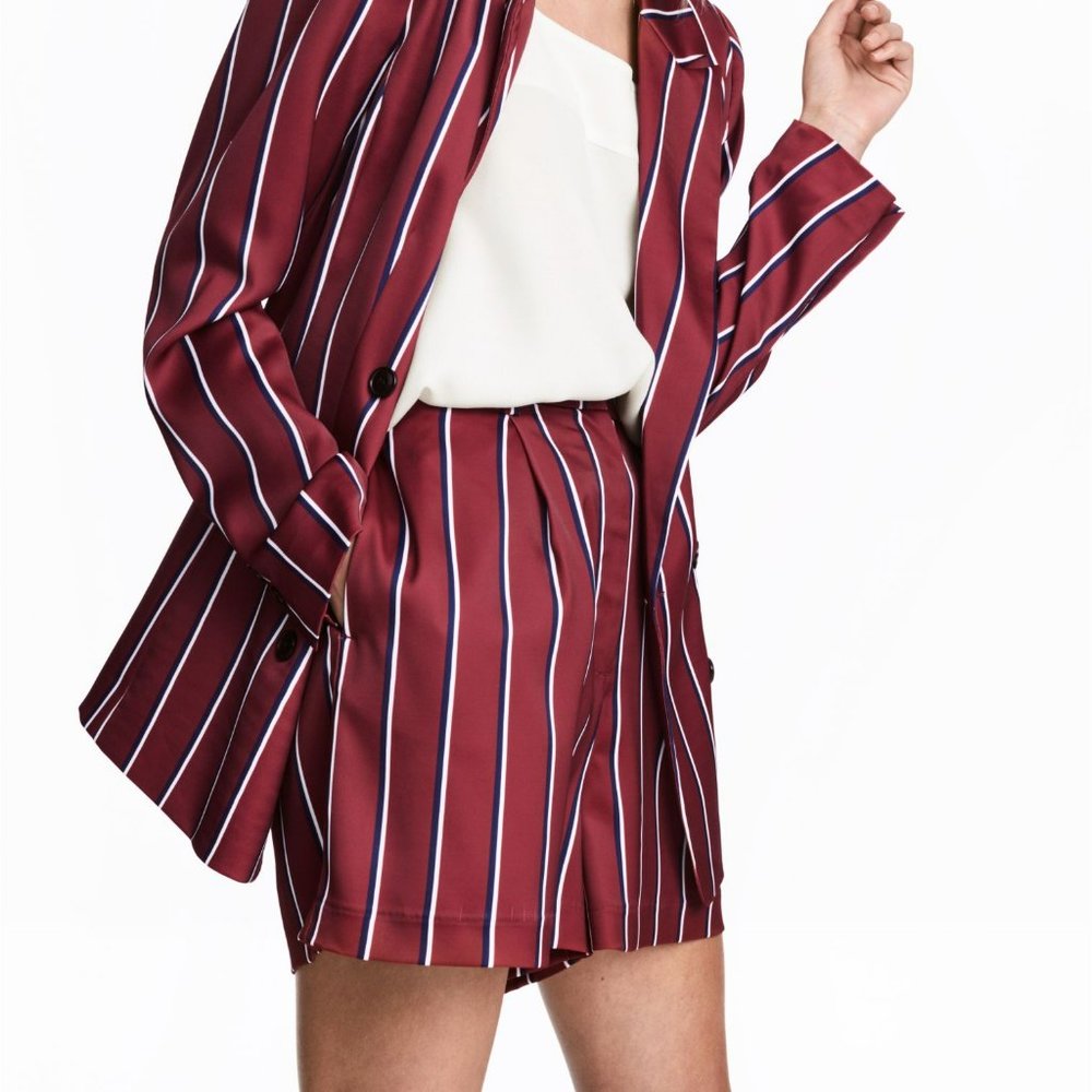H&M Stripe trouser shorts